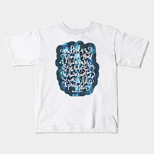 The Lord Is My Strength - Psalms 28:7 - retro abstract pattern Kids T-Shirt